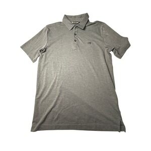 Travis Mathew Mens Golf Polo Shirt Small Gray Heather Short Sleeve Golf